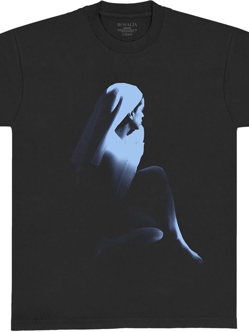 ROSALÍA Official Merch Lux Cross Black T-Shirt